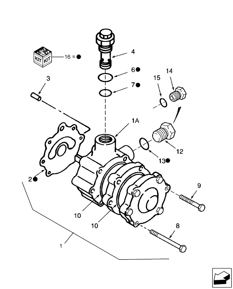 Схема запчастей Case IH 2588 - (29.212.07[02]) - CHARGE PUMP ASSY - HYDROSTATIC PUMP - RICE COMBINE (29) - HYDROSTATIC DRIVE