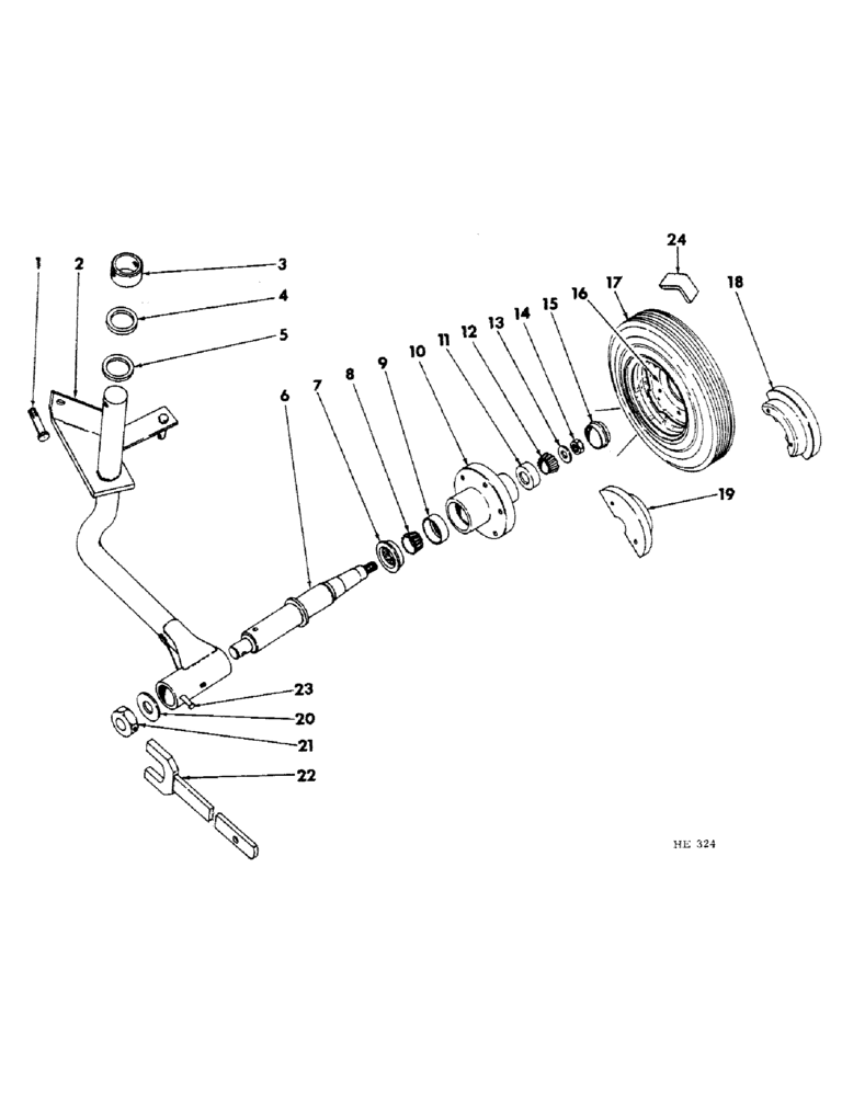 Схема запчастей Case IH 300 - (04) - SINGLE REAR FURROW WHEEL 