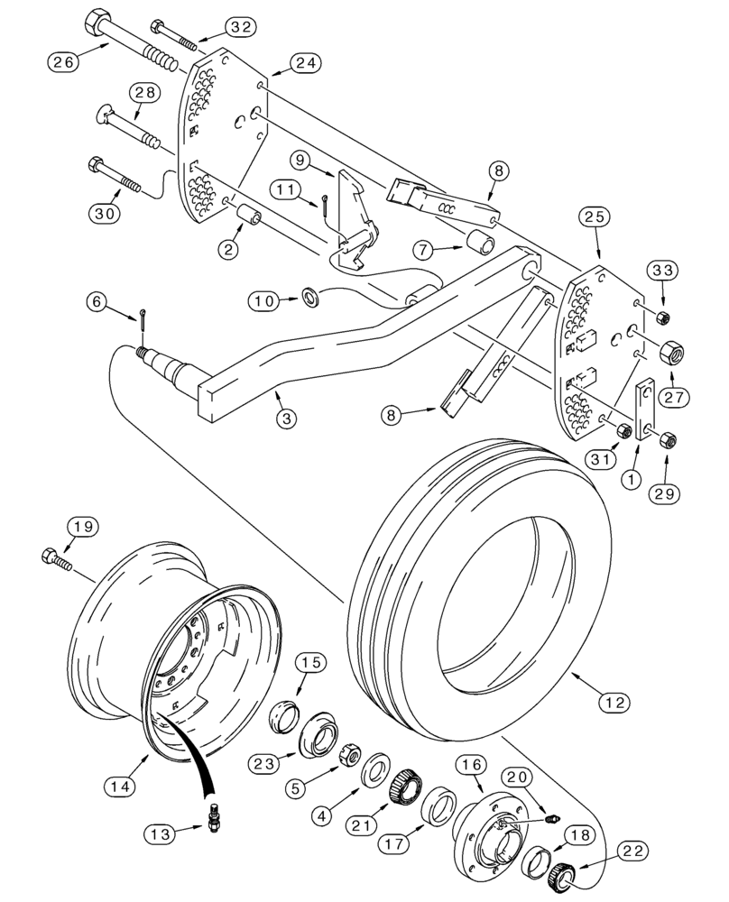 Схема запчастей Case IH 165 - (09-10) - WHEEL, GAUGE, FOR 4 AND 5 FURROW PLOWS, BUILT 1980 AND AFTER, FOR 6 FURROW PLOWS (09) - CHASSIS/ATTACHMENTS