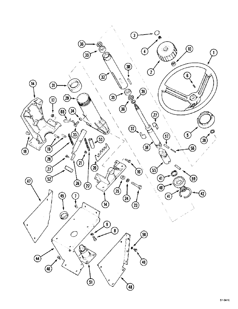 Схема запчастей Case IH 5150 - (5-06) - STEERING WHEEL AND COLUMN, TILTABLE AND TELESCOPIC (05) - STEERING