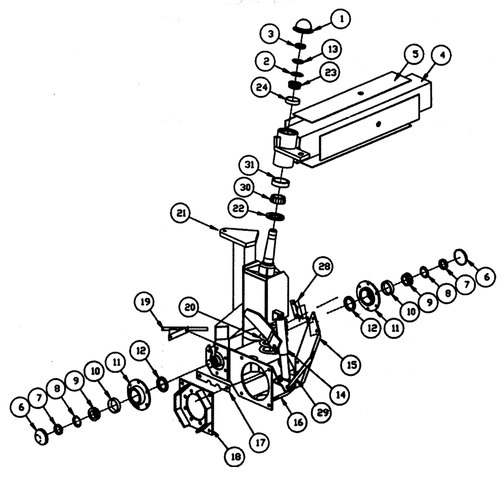 Схема запчастей Case IH PATRIOT WT - (03-004[02]) - STRUT ASSEMBLY - FRONT (MODEL 8 HUB) Suspension & Frame