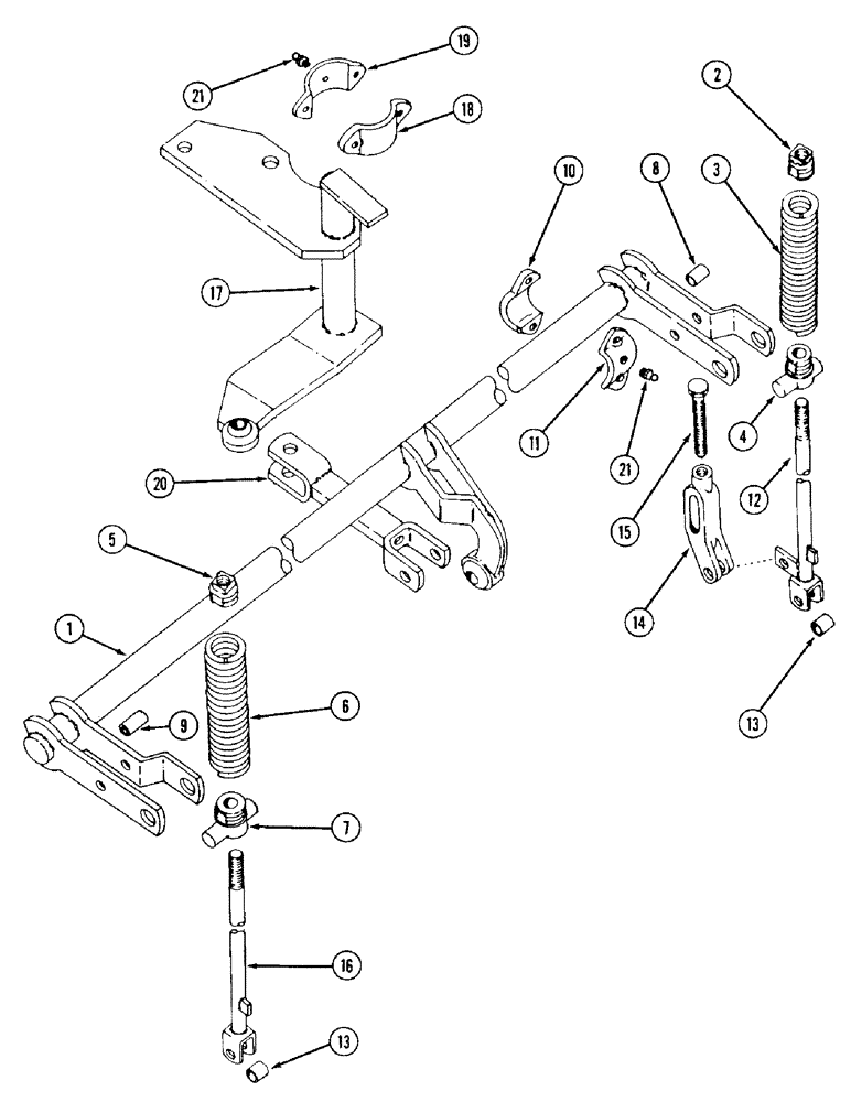 Схема запчастей Case IH 310 - (9-064) - ROCKSHAFT, PRIOR TO 1981 SEASON (09) - CHASSIS/ATTACHMENTS