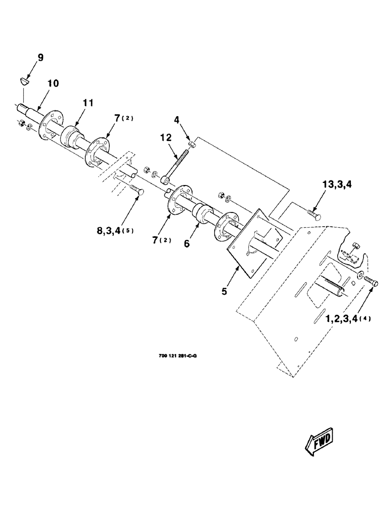 Схема запчастей Case IH 8820 - (2-06) - SICKLE DRIVE ASSEMBLY, LEFT, 25 FOOT (09) - CHASSIS