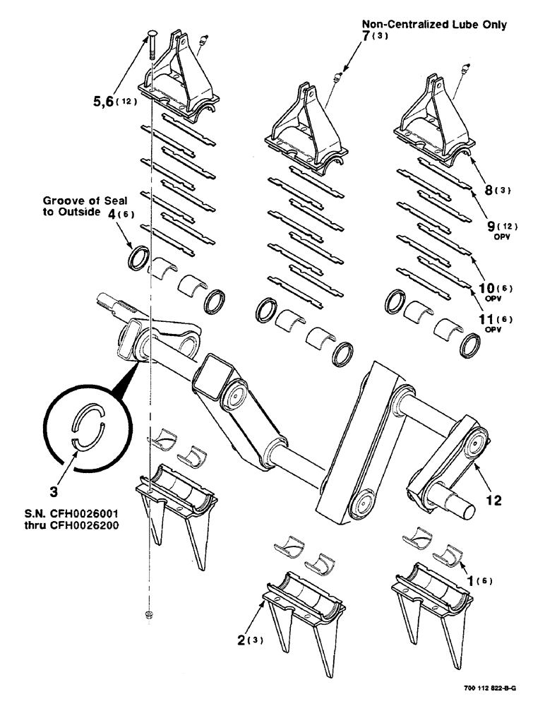 Схема запчастей Case IH 8580 - (05-06) - CRANK ASSEMBLY, S.N. CFH0026001 THRU CFH0026055 (13) - FEEDER