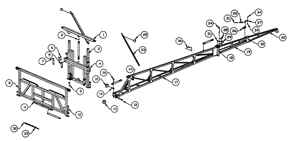 Схема запчастей Case IH PATRIOT WT - (07-002) - BOOM ASSEMBLY (90) (09) - BOOMS