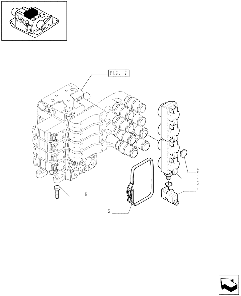 Схема запчастей Case IH MXU110 - (1.82.7/26[01]) - (VAR.363) 4 CCLS (EDC) ELECTRONIC CONTROL VALVES AND ASSOCIATED PARTS - C5504 (07) - HYDRAULIC SYSTEM