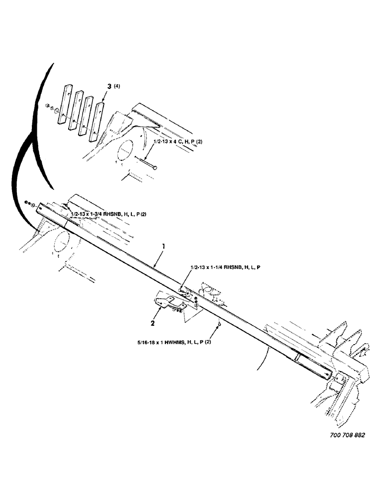 Схема запчастей Case IH 8830 - (28) - WEIGHT AND STIFFENER ASSEMBLY (58) - ATTACHMENTS/HEADERS