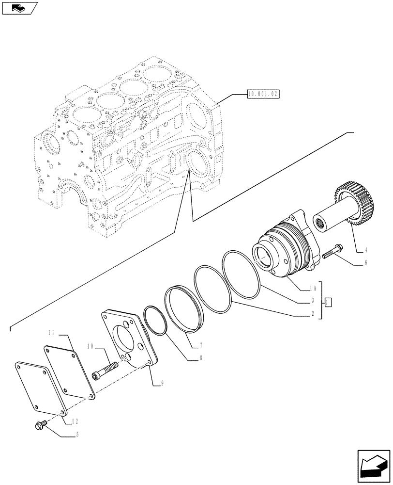 Схема запчастей Case IH F4CE9484L J603 - (10.114.02) - POWER TAKE OFF (2853827) (10) - ENGINE