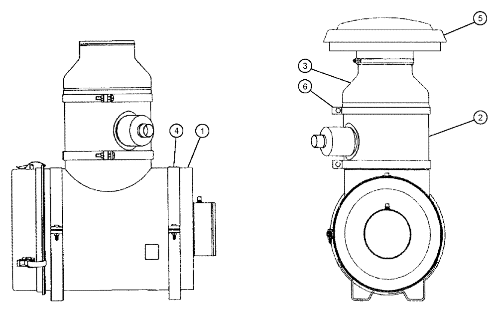 Схема запчастей Case IH SPX4260 - (03-041) - AIR CLEANER FILTER ASSEMBLY (01) - ENGINE