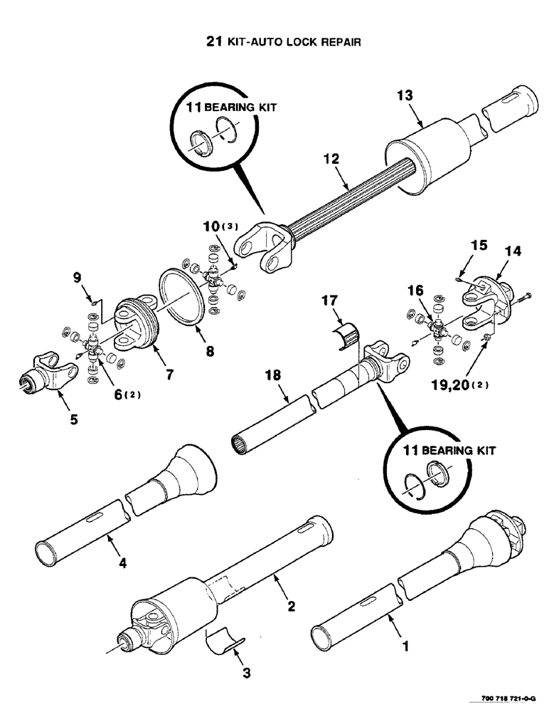 Схема запчастей Case IH RS451 - (2-02) - IMPLEMENT DRIVELINE ASSEMBLY, 540 RPM Driveline