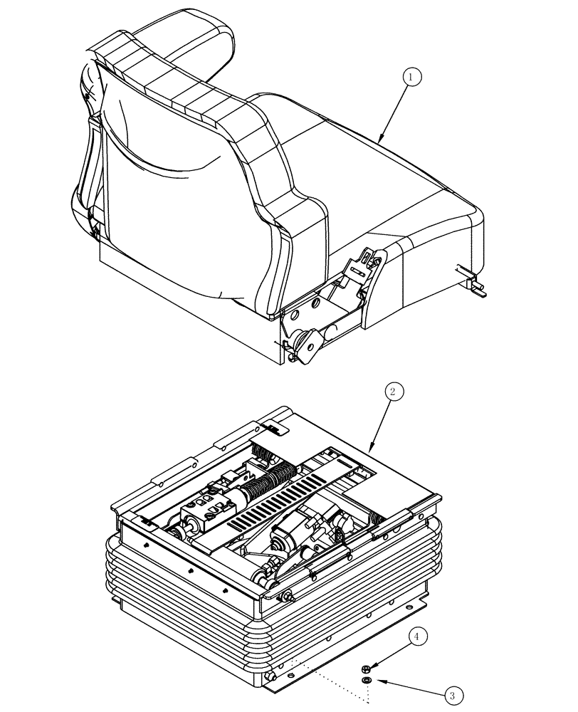 Схема запчастей Case IH MX220 - (09-29) - SEAT ASSEMBLY (09) - CHASSIS/ATTACHMENTS