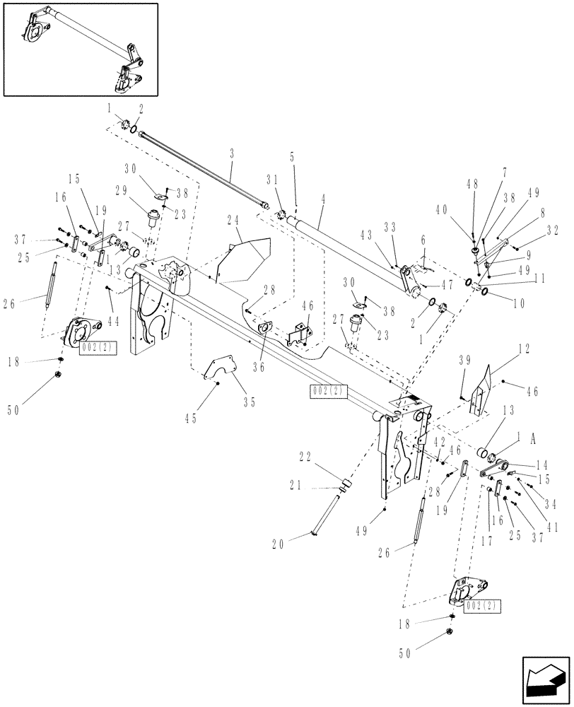 Схема запчастей Case IH RDX161 - (003[3]) - CONDITIONING ROLL TENSION, FROM 2/07 (58) - ATTACHMENTS/HEADERS