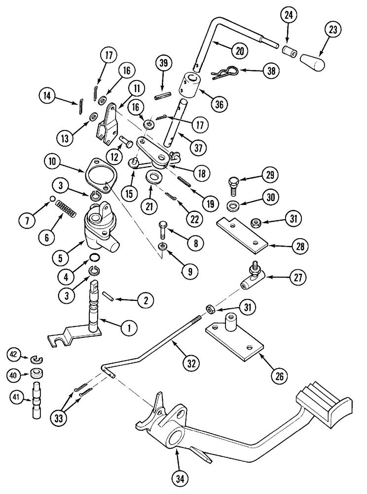 Схема запчастей Case IH C70 - (06-31) - FORWARD AND REVERSE CONTROLS (06) - POWER TRAIN