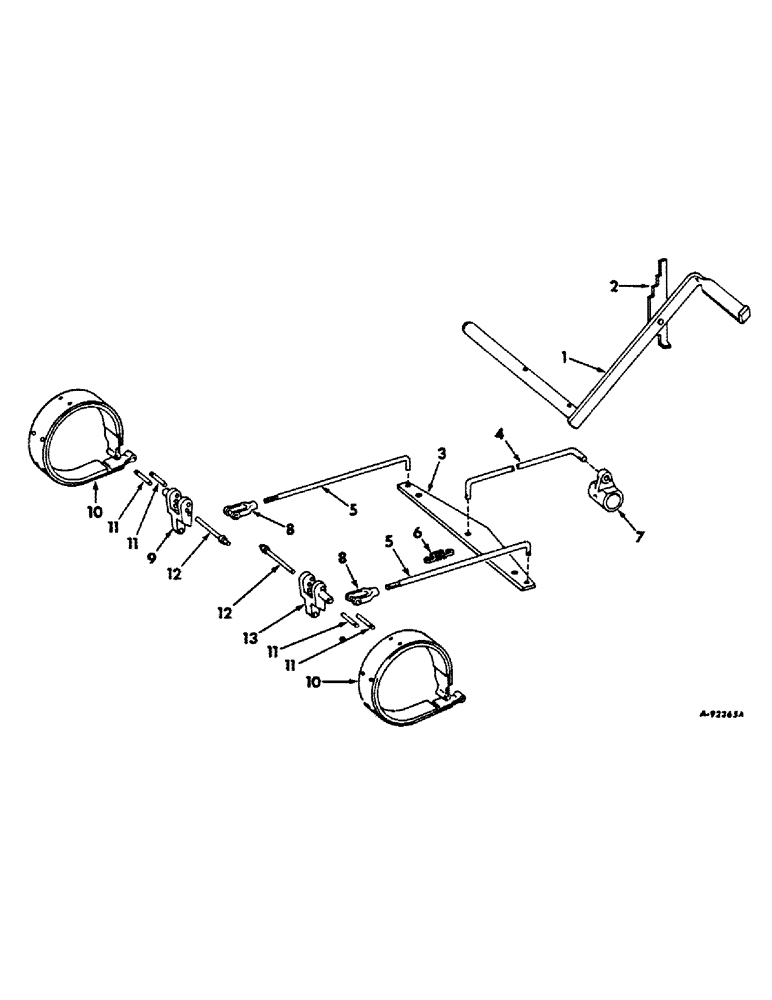 Схема запчастей Case IH 185 - (04-01) - BRAKES (5.1) - BRAKES