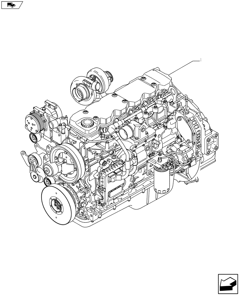 Схема запчастей Case IH F4HFE613U A006 - (10.001.01) - ENGINE (84169140) (10) - ENGINE