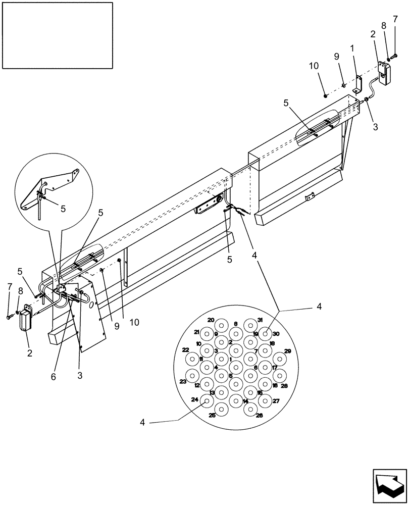 Схема запчастей Case IH 9010 - (55.408.08) - LIGHTS, SIDE MARKER, HEADER - EU (55) - ELECTRICAL SYSTEMS