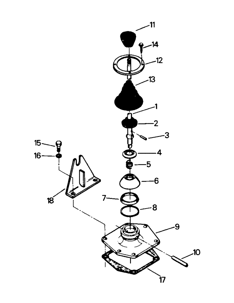 Схема запчастей Case IH PTA251 - (01-43) - PT TRANSMISSION SHIFT TOWER (10) - CAB