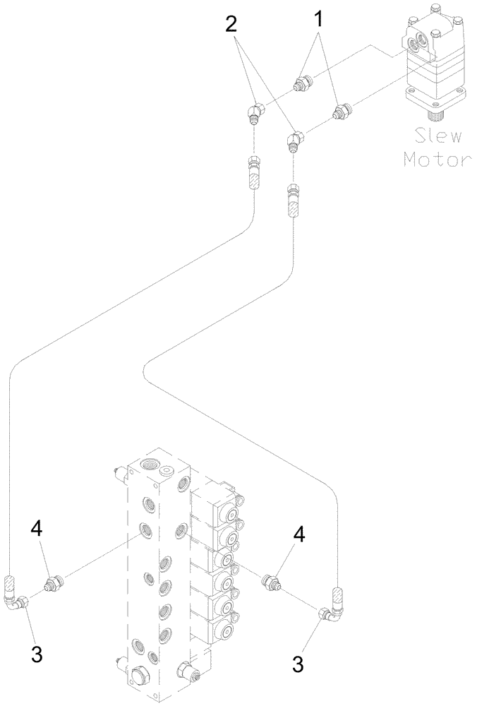 Схема запчастей Case IH A7700 - (B10.03[01]) - Hydraulic Circuit {Primary Hood Slew} (07) - HYDRAULICS