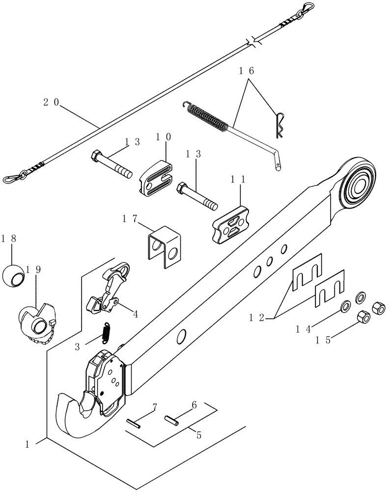 Схема запчастей Case IH MAGNUM 335 - (09-60) - HITCH - LOWER LIFT LINKS - CATEGORY III - MAGNUM 335 (09) - CHASSIS/ATTACHMENTS