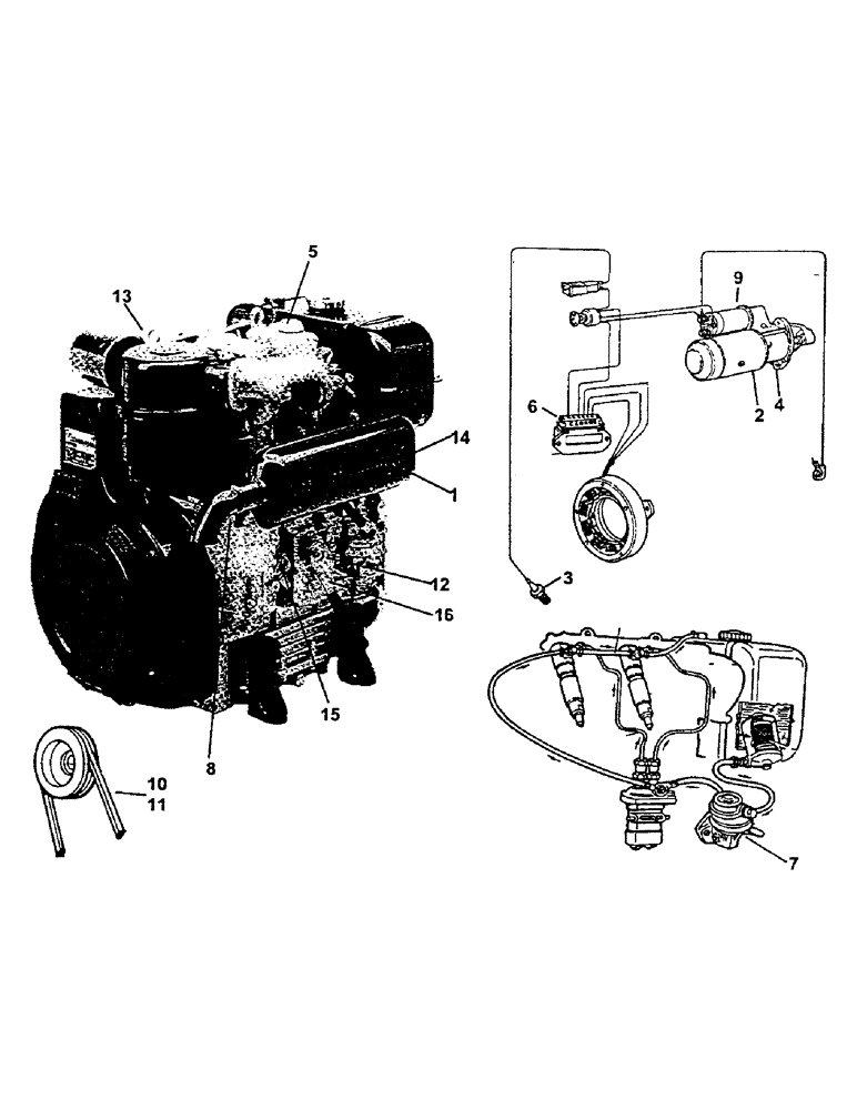 Схема запчастей Case IH 1100 - (E48) - LOMBARDINI ENGINE SERVICE PARTS 