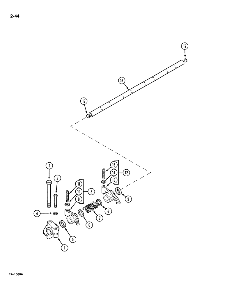 Схема запчастей Case IH 585 - (2-44) - VALVE MECHANISM, ENGINE (02) - ENGINE