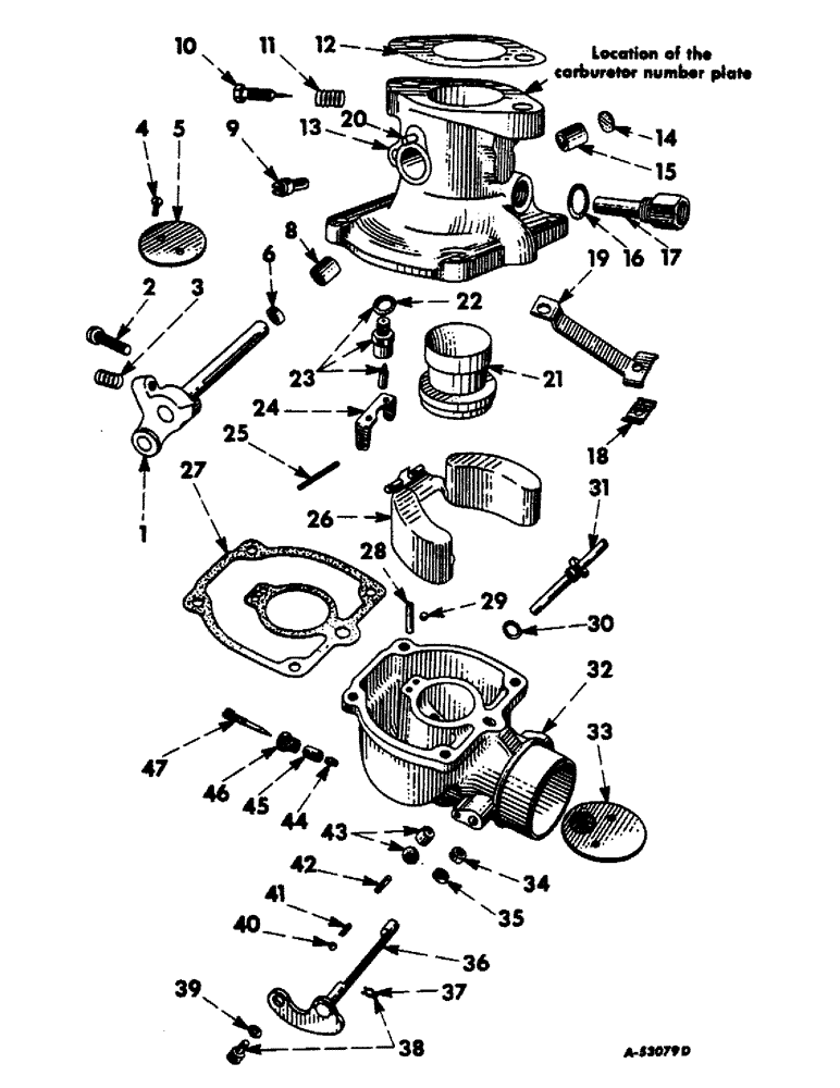 Схема запчастей Case IH 660 - (038) - FUEL SYSTEM, CARBURETOR, IH, GASOLINE ENGINE TRACTORS (02) - FUEL SYSTEM