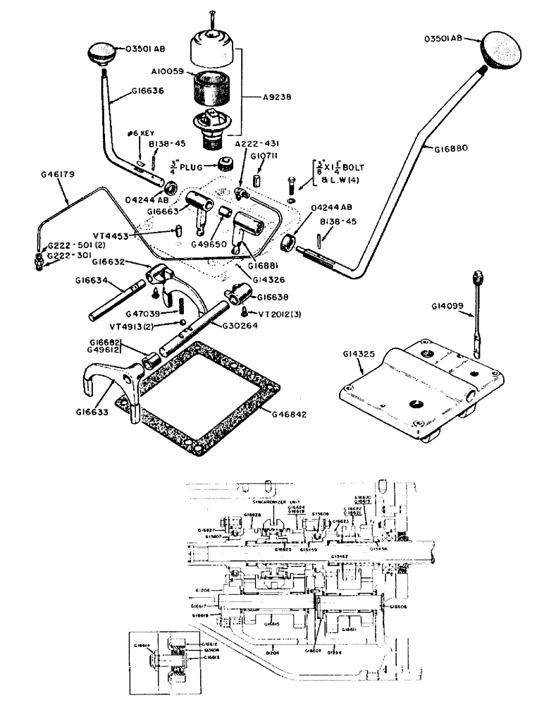 Схема запчастей Case IH 600B-SERIES - (058) - SHUTTLE TRANSMISSION CONTROL COVER (06) - POWER TRAIN