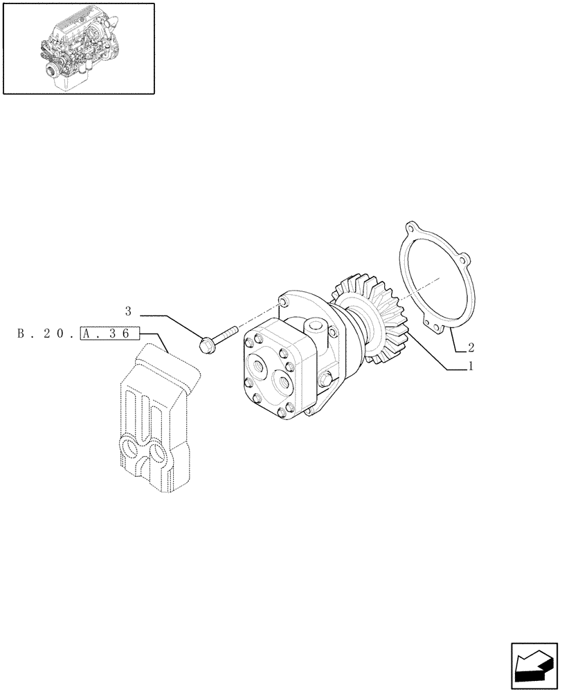 Схема запчастей Case IH AFX8010 - (B.20.A.34) - FUEL PUMP & RELATED PARTS (504050135) B - Power Production