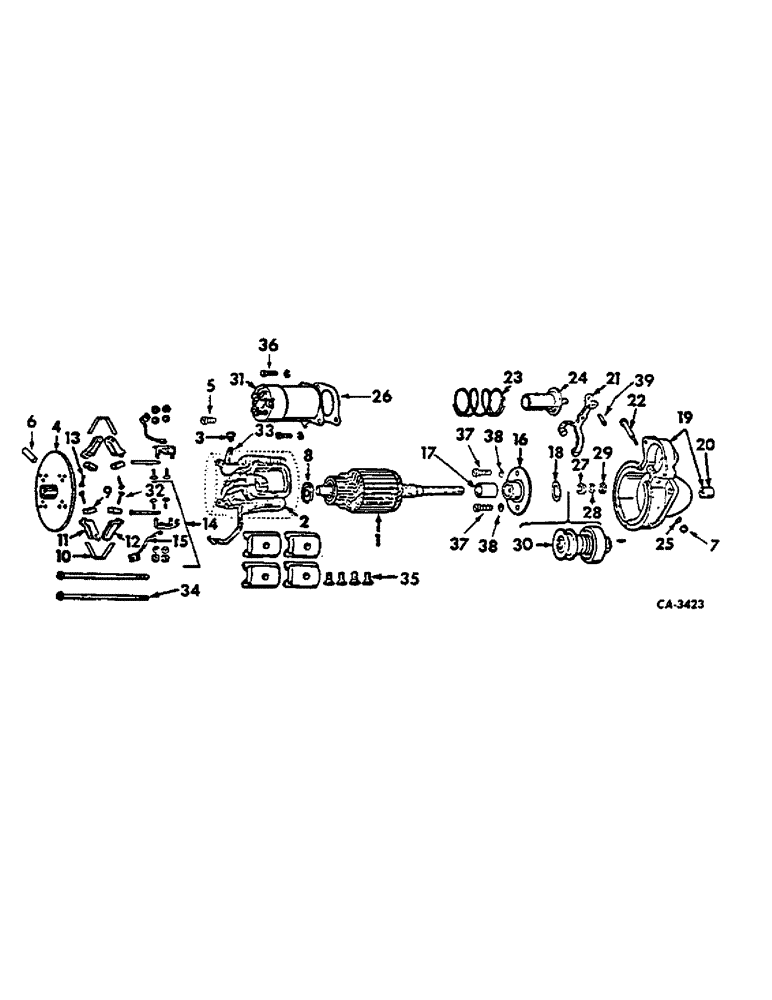 Схема запчастей Case IH 674 - (08-05) - ELECTRICAL, CRANKING MOTOR, DELCO REMY, DIESEL ENGINE TRACTORS (06) - ELECTRICAL