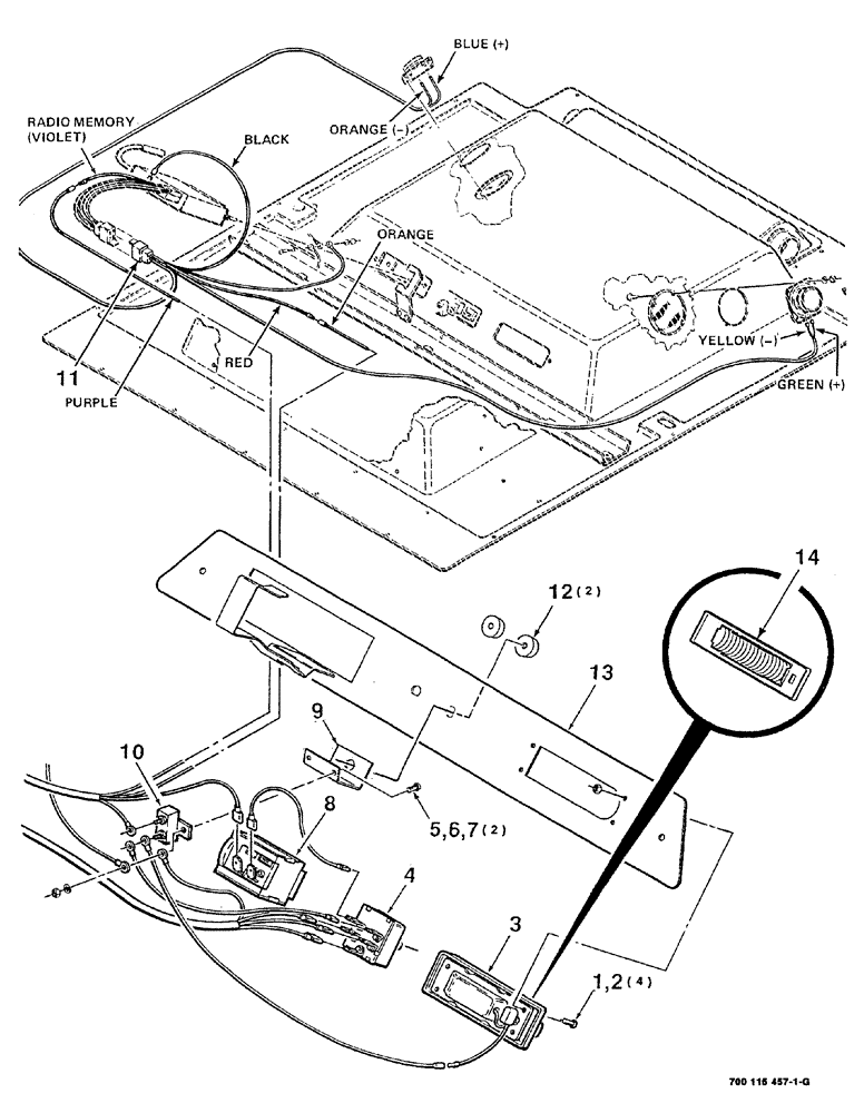 Схема запчастей Case IH 8840 - (04-018) - BLOWER CONTROL PANEL ASSEMBLY (55) - ELECTRICAL SYSTEMS