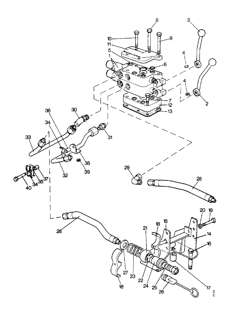 Схема запчастей Case IH 996 - (E18-1) - SELECTAMATIC HYDRAULIC SYSTEM, TWIN LIVE TAKE-OFF VALVE UNITS OPTIONAL EQUIPMENT (07) - HYDRAULIC SYSTEM