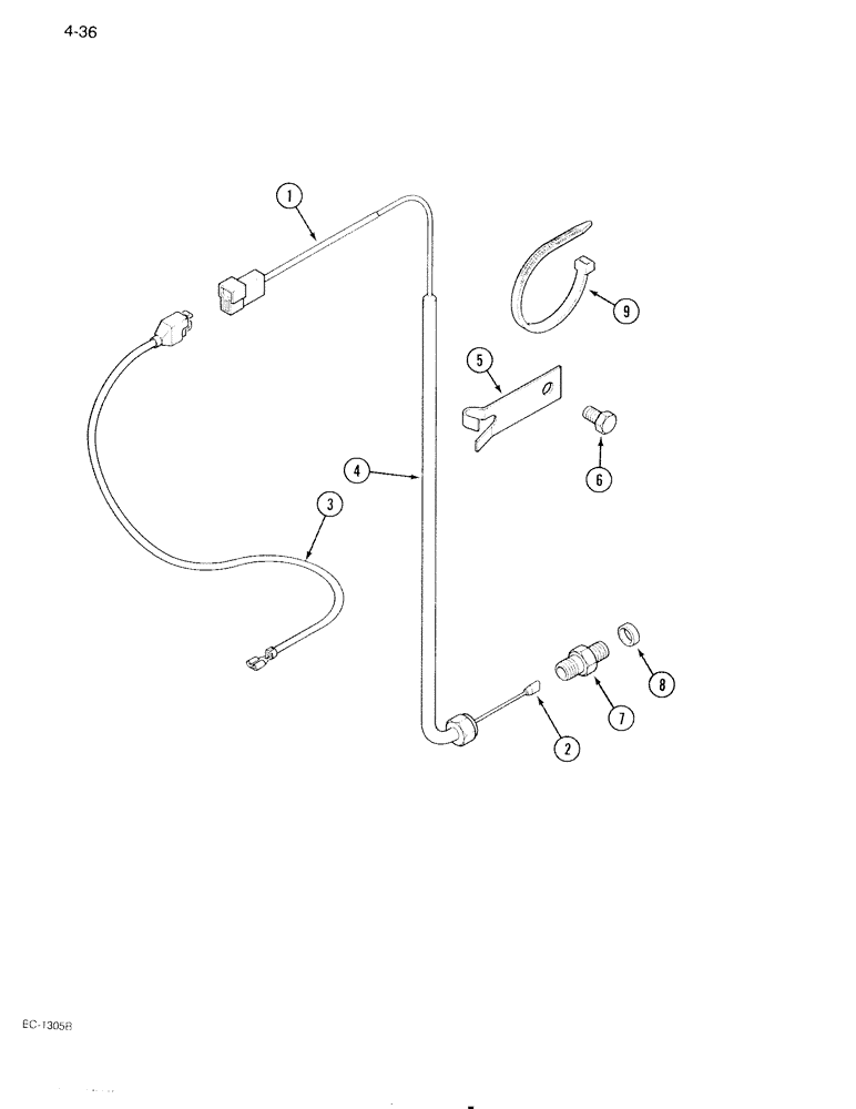 Схема запчастей Case IH 695 - (4-36) - MFD CONTROL CABLE (04) - ELECTRICAL SYSTEMS