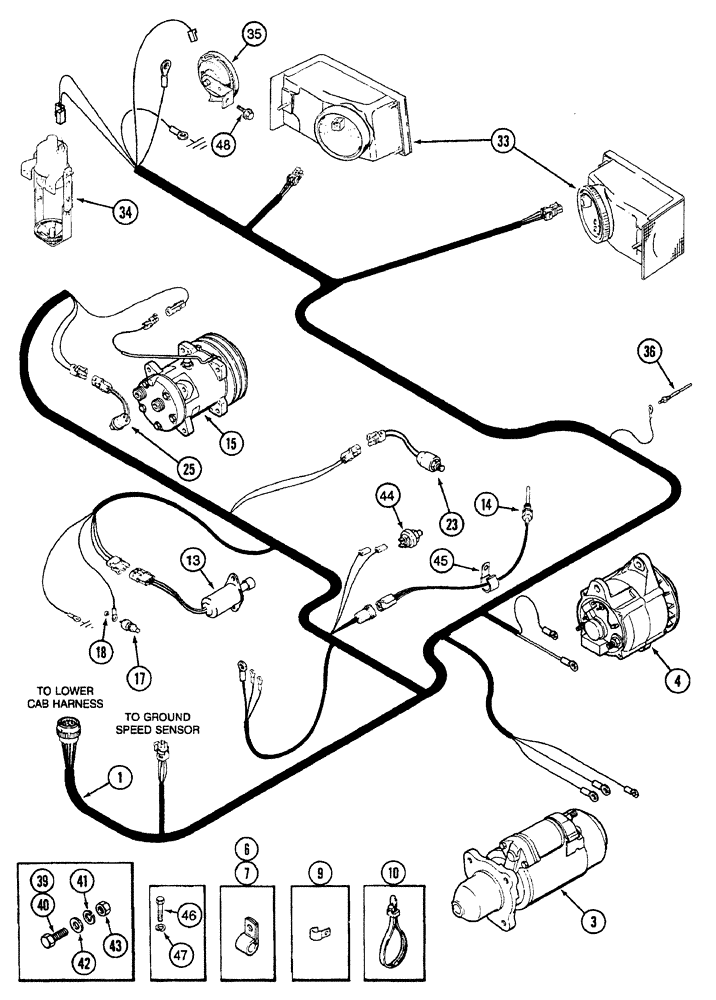 Схема запчастей Case IH 7240 - (4-008) - ENGINE AND FRONT COMPONENT HARNESS, TRACTOR PIN JJA0064978 AND AFTER (04) - ELECTRICAL SYSTEMS
