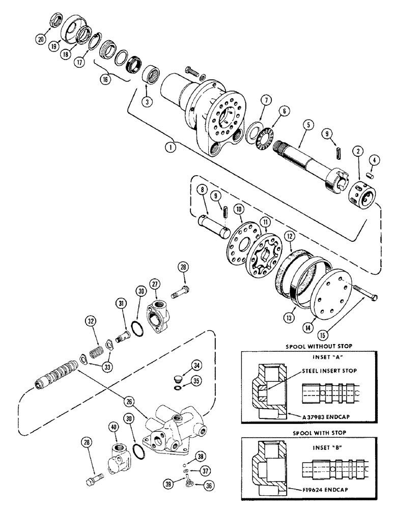 Схема запчастей Case IH M570AT - (070) - MANUAL PUMP, HYDROSTATIC STEERING (05) - STEERING