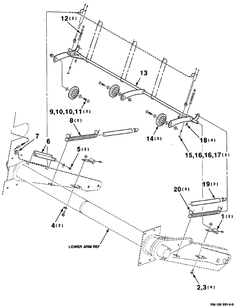 Схема запчастей Case IH RS561 - (06-034) - BALE SHAPE MONITOR ASSEMBLY (13) - FEEDER