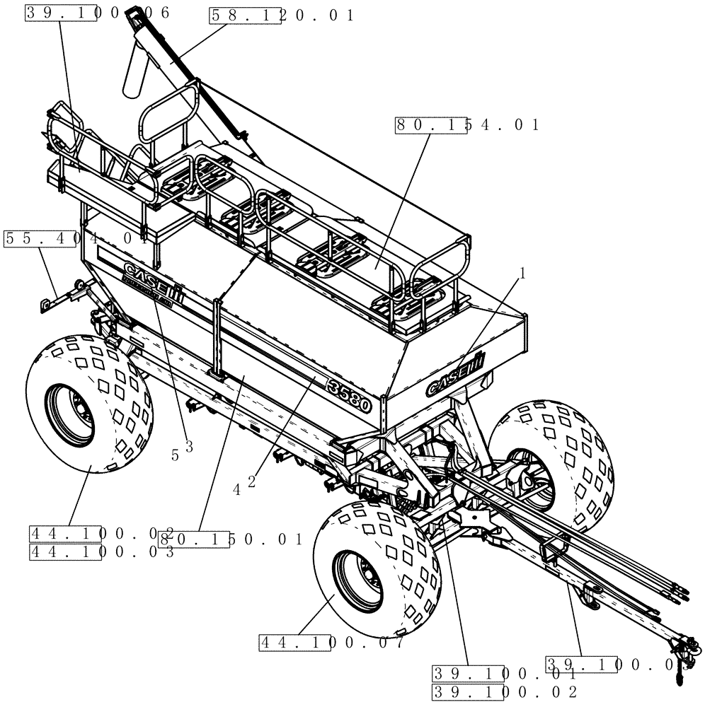 Схема запчастей Case IH 3580 - (00.100.01) - PICTORIAL INDEX - DECALS AND COMPONENTS (00) - GENERAL & PICTORIAL INDEX