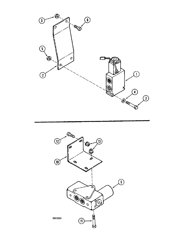 Схема запчастей Case IH 1644 - (8-60) - SEPARATOR CLUTCH VALVE MOUNTING, MODULAR CONTROLS, CONTROL (07) - HYDRAULICS