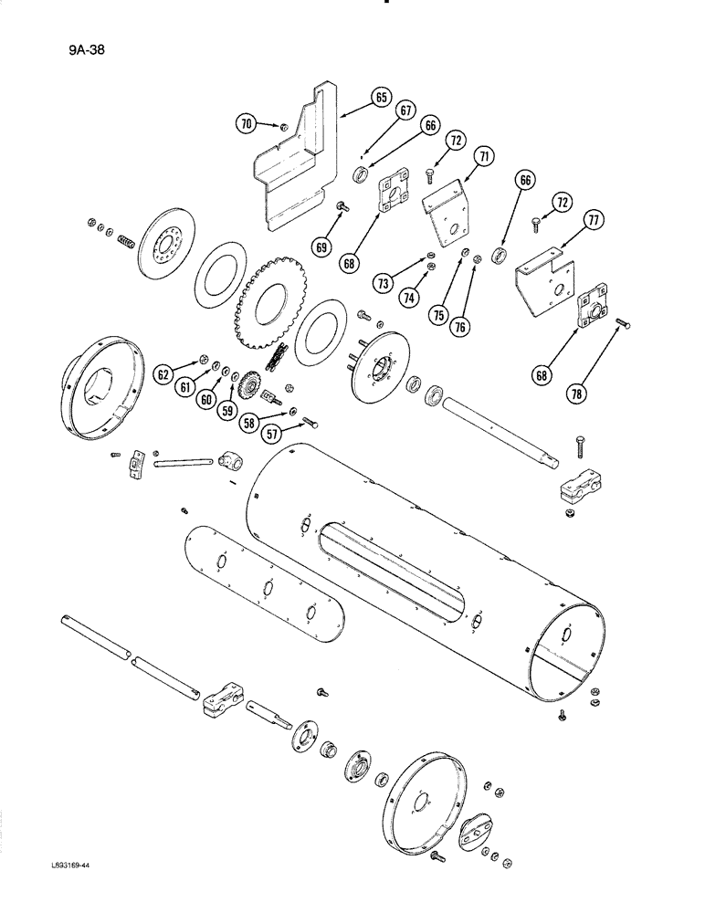 Схема запчастей Case IH 1670 - (9A-38) - FEEDER BEATER TUBE, (CONT) (13) - FEEDER