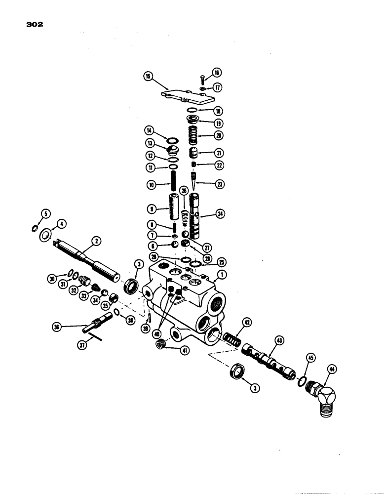 Схема запчастей Case IH 430 - (302) - DRAFT CONTROL VALVE PARTS, DRAFT-O-MATIC TRACTOR, PRIOR TO S/N 8262800 (06) - POWER TRAIN