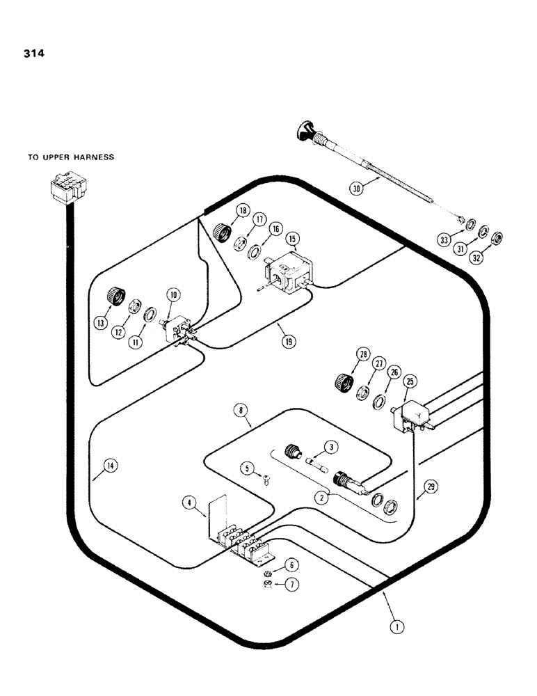 Схема запчастей Case IH 970 - (314) - CAB, CONTROLS & WIRING, WITH AIR CONDITIONER, BETTENDORF (09) - CHASSIS/ATTACHMENTS