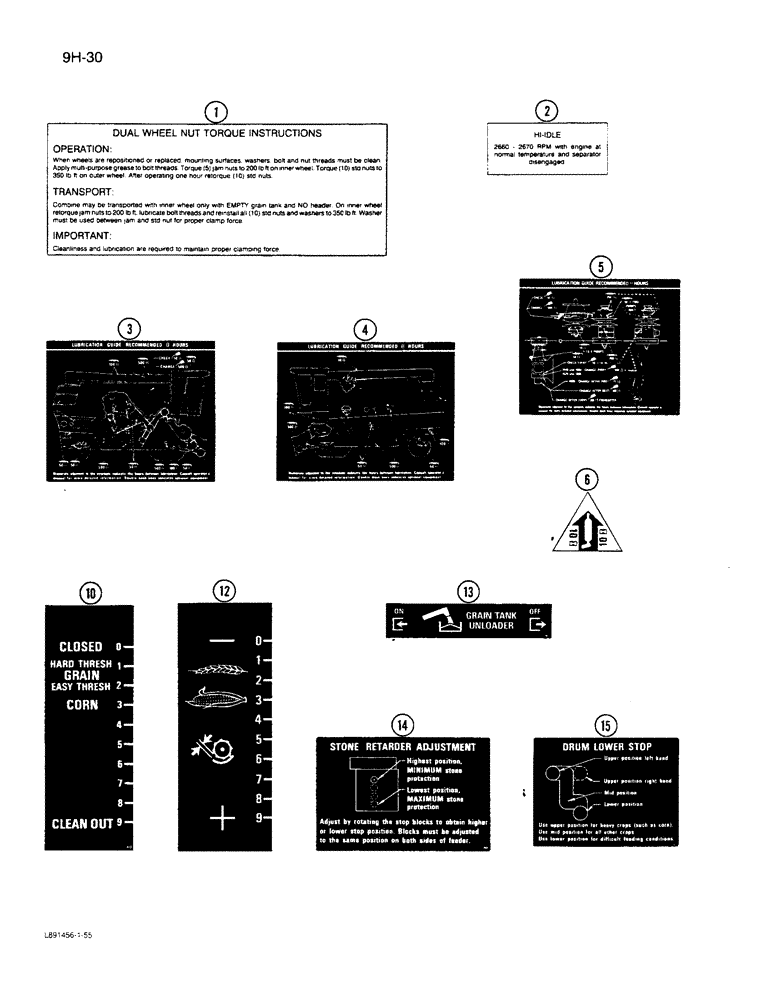 Схема запчастей Case IH 1640 - (9H-30) - DECALS, GENERAL INSTRUCTIONS (12) - CHASSIS