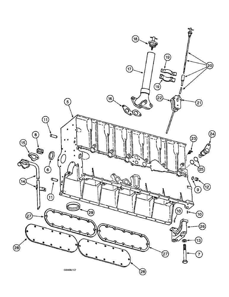 Схема запчастей Case IH DT-429 - (9-02) - CRANKCASE AND RELATED PARTS 