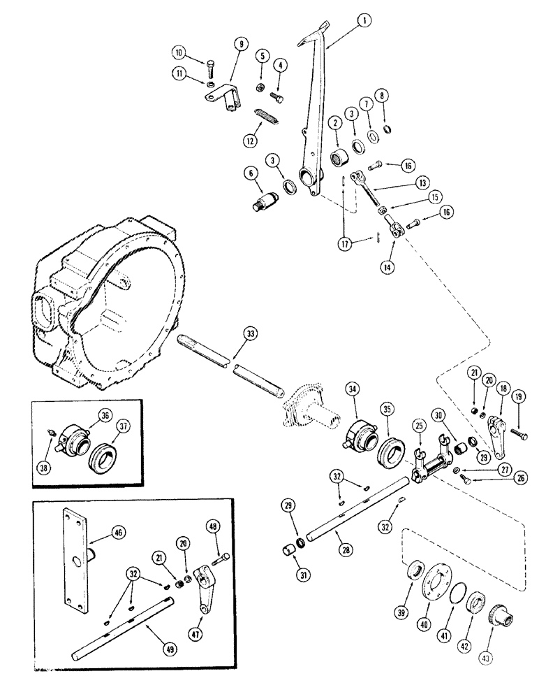 Схема запчастей Case IH 930-SERIES - (096) - CLUTCH CONTROLS, FIRST USED TRACTOR SERIAL NUMBER 8282440 (06) - POWER TRAIN