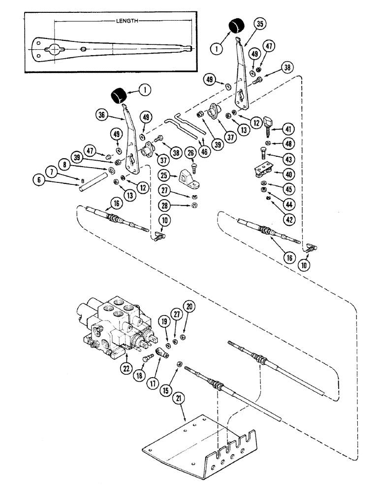 Схема запчастей Case IH 4694 - (8-320) - REMOTE HYDRAULIC CONTROLS, TWO CIRCUIT SYSTEM (08) - HYDRAULICS