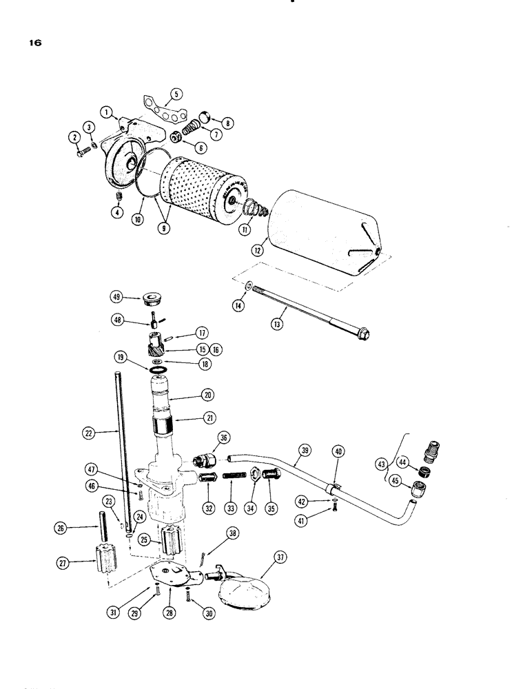 Схема запчастей Case IH 930-SERIES - (016) - OIL FILTER, (401) DIESEL ENGINE (02) - ENGINE