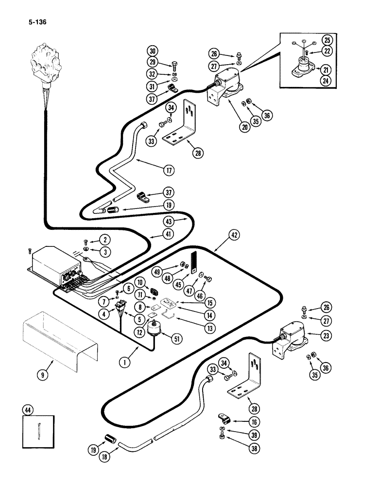 Схема запчастей Case IH 4994 - (5-136) - ELECTRIC CONTROLS (05) - STEERING