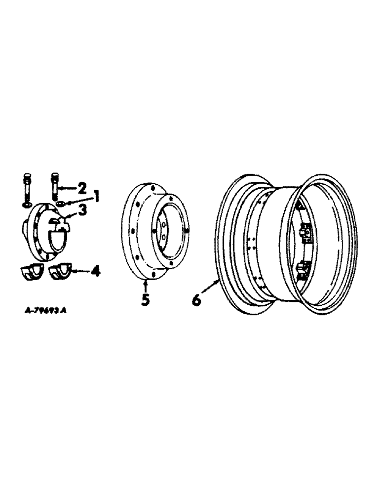 Схема запчастей Case IH 1256 - (L-06) - WHEELS AND WHEEL WEIGHTS, REAR WHEELS, WITH 26 INCH ATTACHED CLAMP RIMS, INTERNATIONAL TRACTORS Wheels & Wheel Weights