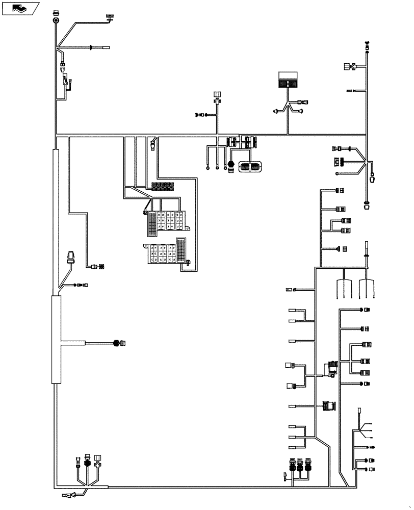 Схема запчастей Case IH 4420 - (12-017[01]) - HARNESS CAB MAIN (06) - ELECTRICAL