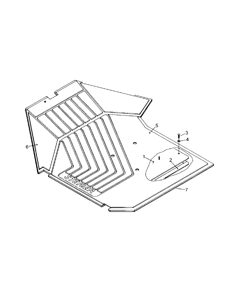 Схема запчастей Case IH STEIGER - (01-03) - FLOORBOARD MAT AND TRIM (10) - CAB