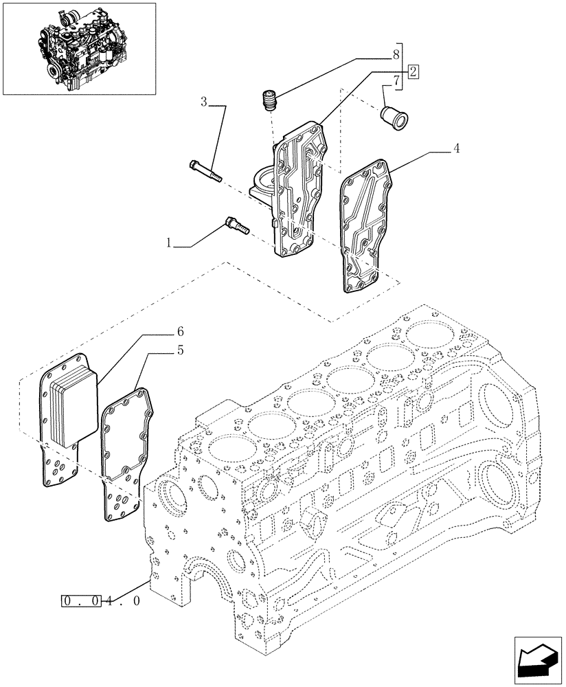 Схема запчастей Case IH PUMA 180 - (0.31.5) - HEAT EXCHANGER ENGINE (01) - ENGINE